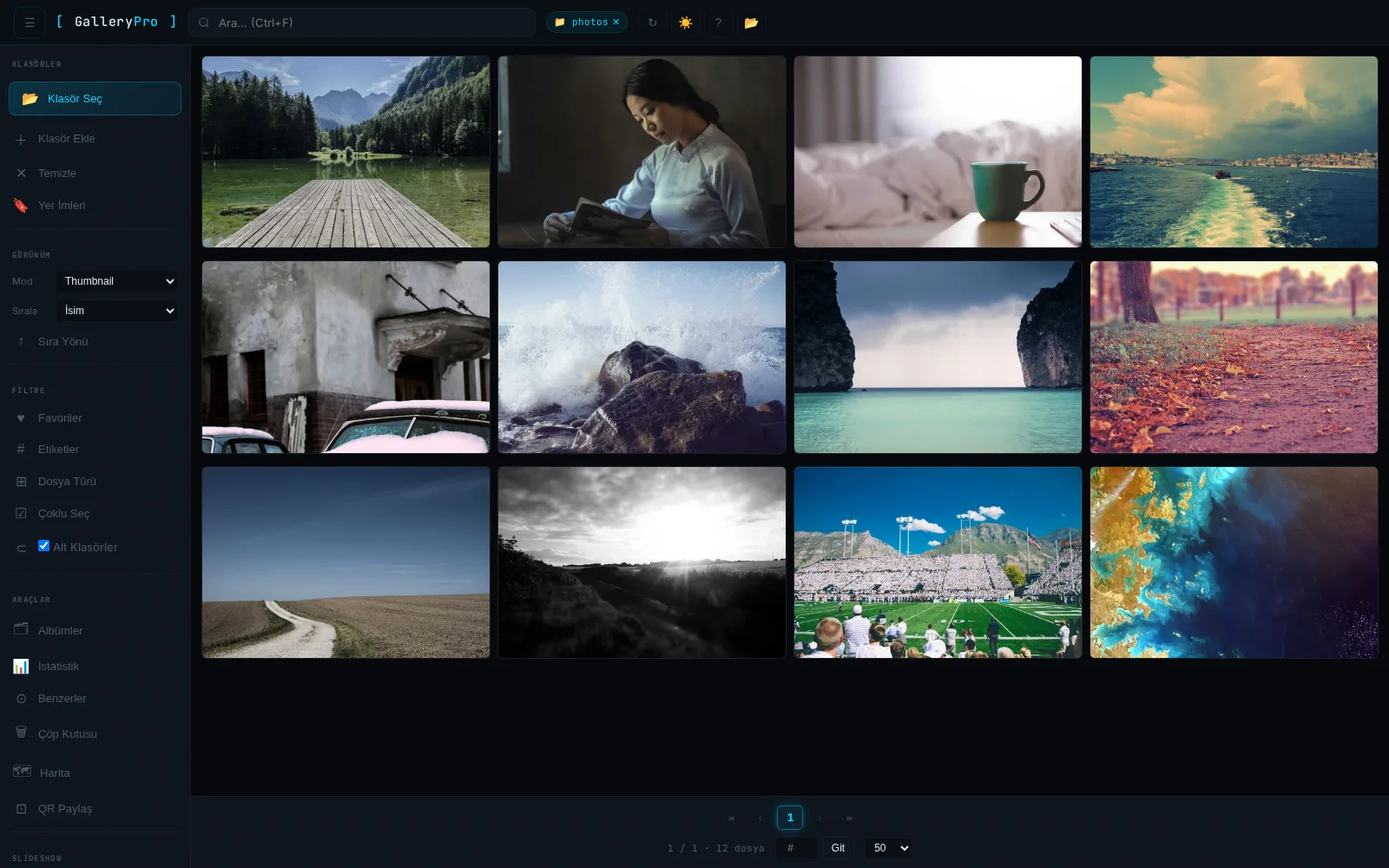 GalleryWeb — fotoğraf galerisi ızgara görünümü
